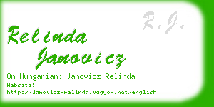 relinda janovicz business card